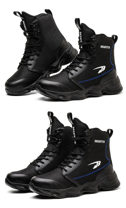 Safety Shoes Men Boots High Top Work Sneakers Steel Toe Cap Anti-smash Puncture-Proof work Boots Indestructible Shoes