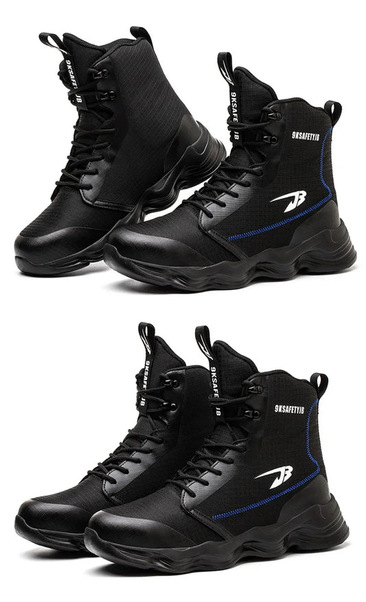 Safety Shoes Men Boots High Top Work Sneakers Steel Toe Cap Anti-smash Puncture-Proof work Boots Indestructible Shoes