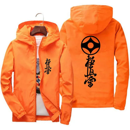 Streetwear Kyokushin Karate Thin Parent-Child Boys Girls Jacket Motorcycle Windbreaker Men's Zipper Bomber Coat Plus Size