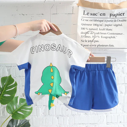 Toddler Baby Boy Girl Clothing Sets Summer Casual Infant Cute Animal Modeling 2pcs Outfits Cotton T-shirt+Shorts Kids Tracksuit