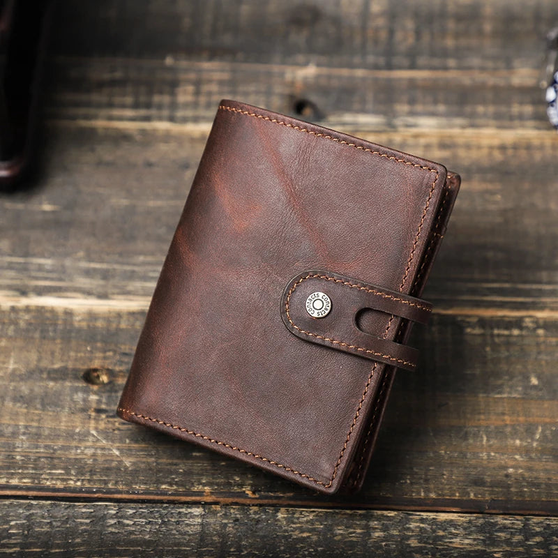 Portefeuilles CONTACT'S en cuir véritable pour hommes avec AirTag, porte-cartes RFID en aluminium, portefeuilles métalliques, porte-monnaie zippé, pince à billets, portefeuilles pour hommes