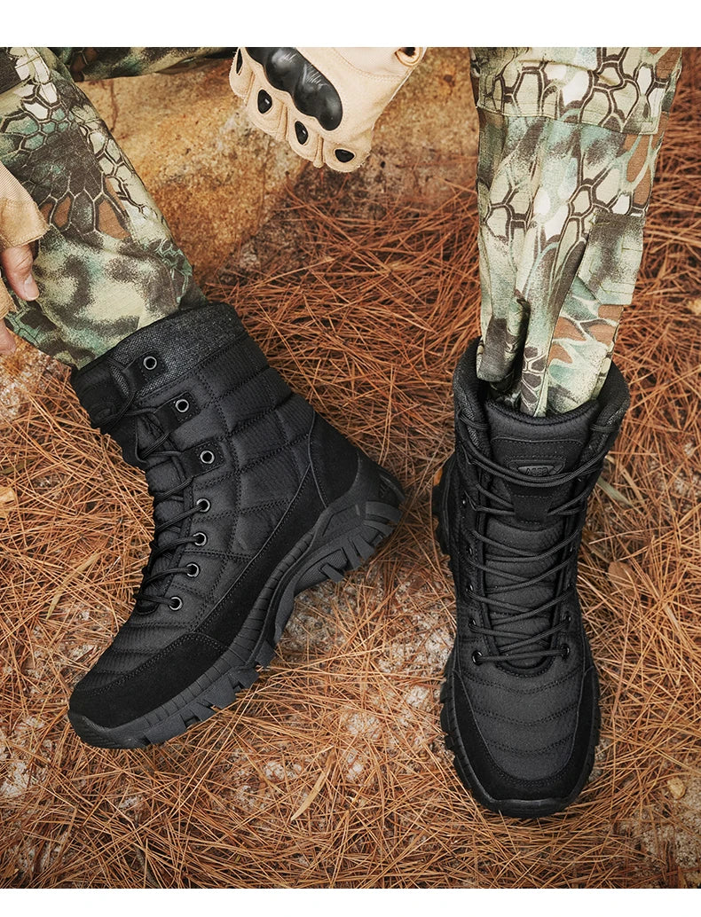 Men's Tactical Boots Ankle Outdoor Hiking Desert Boots Sports Climbing Shoes Military Work Waterproof Work Safety Hunting Shoes