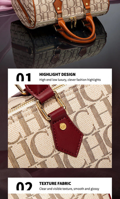 Autumn and Winter New Retro Classic Style Fashion Women's Handbag Letter Printing Design Large Capacity Women's Shoulder Bag