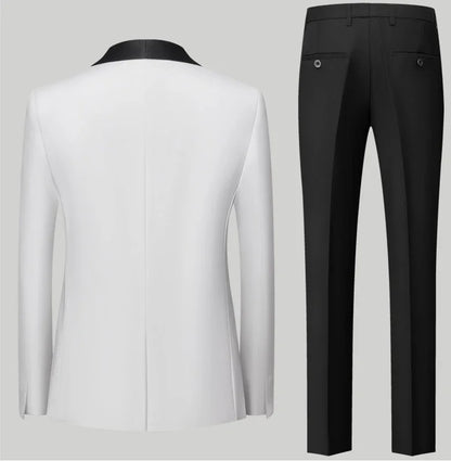 Red Men's Suit 3 Piece, Wedding Party Dress Jacket with Pants Vest, Blue, Green, Gray, Black Available, Asian Size M-5XL 6XL
