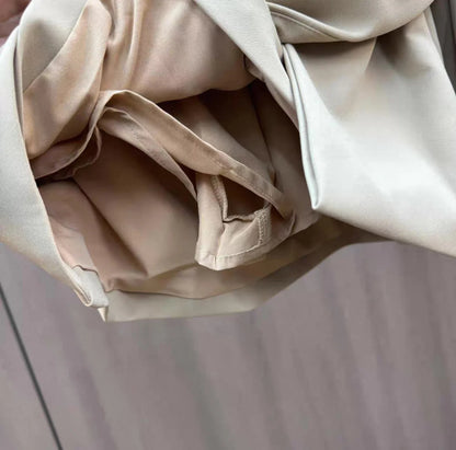 2026 Spring and Summer Design Sense Niche French Temperament Pleated Bow Streamer Hip Skirt for Women Ladies