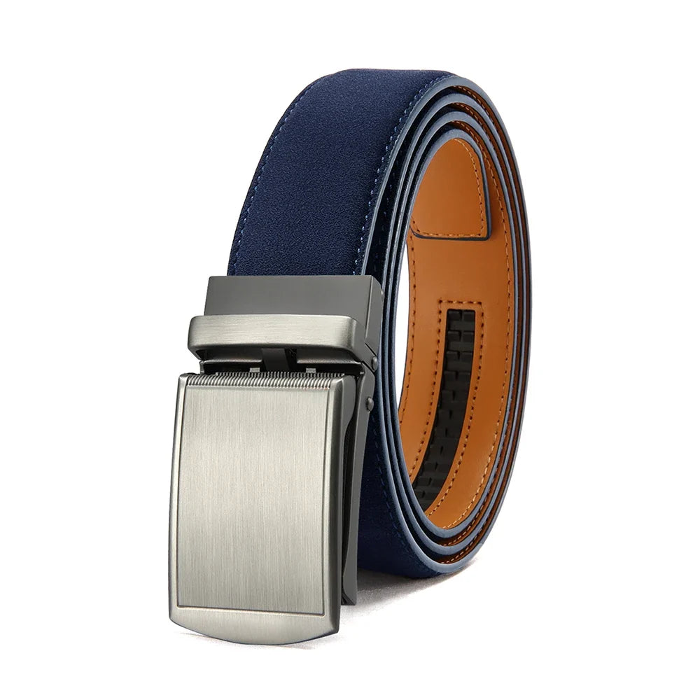 Men's High-Quality Belt 115cm 125cm 135cm Luxury Belt, Black Men's Automatic Buckle Jeans Men's Belt Suit Belt