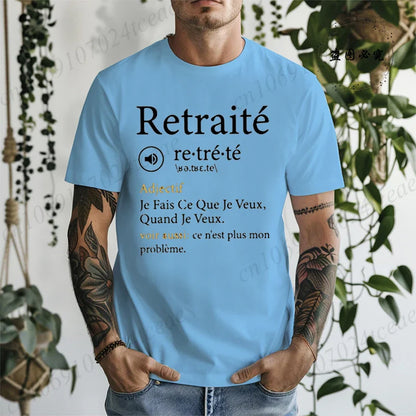 This Is No Longer My Problem Retirement T Shirt Harajuku Casual Fashion Loose Tee Tops Funny French Humnor Retired Papa T-shirt