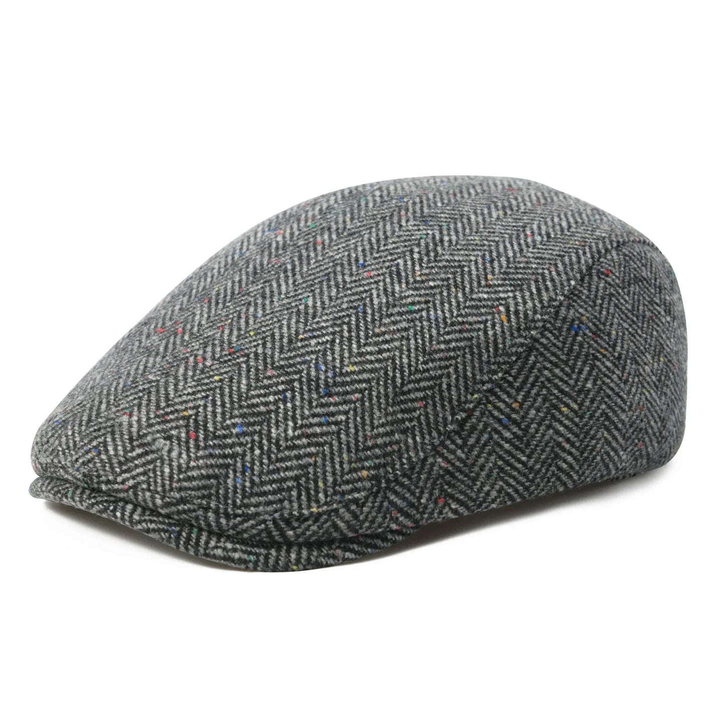 Men's Herringbone Flat Ivy Newsboy Hat Wool Blend Gatsby Cabbie Cap Winter Outdoor Hunting Cap