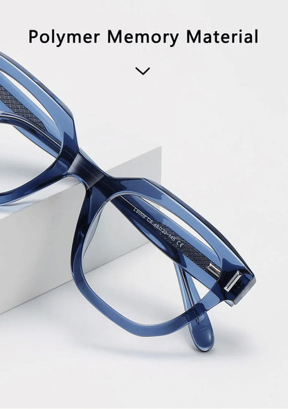 New Fashion Personalized Geometric Design Men's and Women's Anti-Blue Light Reading Glasses Customizable Prescription