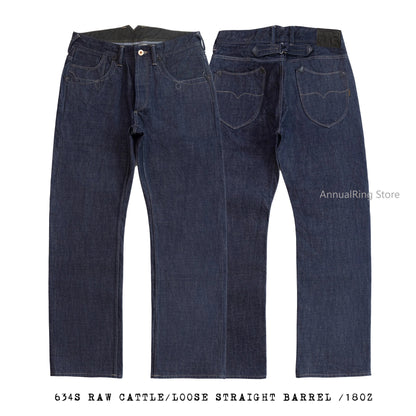 Red Tornado NOIR 18oz Indigo Selvedge Denim Jeans One-wash with Cinch-Back and Arcuate Stitching