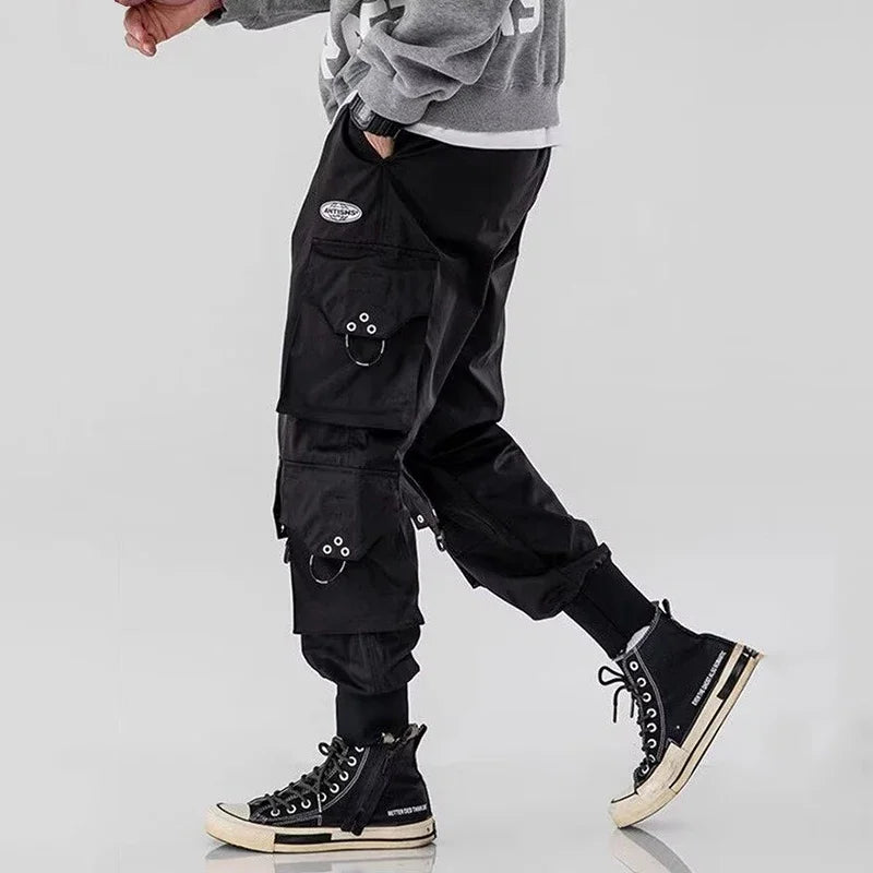 Trendy Streetwear Quick Dry Ice Silk Pants Men Classic Cargo Pants Man Summer Thin New Style Straight Leg Versatile Casual Pants