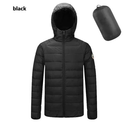 Spring Autumn Men Women Long sleeves Embroidery logo Zipper Front Going Out Light Thin Hooded Down Jacket Warm And Windproof