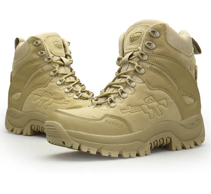 New Men Tactical Boots Army Breathable Desert High Quality Unisex Waterproof Male Hunting Boots Ankle Work Climbing Hiking Shoes