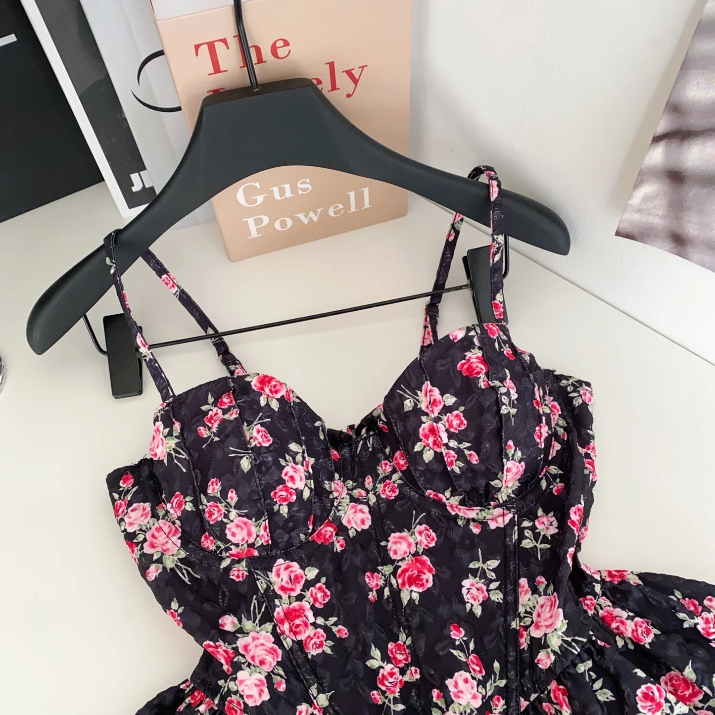 French Corset Print Beach Tank Top Female Strap Irregular Slim Hotsweet Camis Streetwear Vacation Bohe Sexy MIni Top