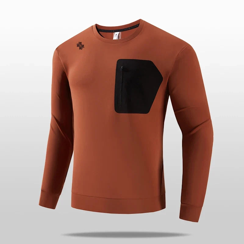 Men's High-Quality Outdoor Sports Long-Sleeved T-Shirt Autumn Winter Spring Leisure Running Leisure Tops