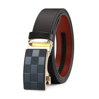 Men's Belt Metal Automatic Buckle Branded Belt Men's High-quality Genuine Leather Luxury Plus Size Men's Branded Belt