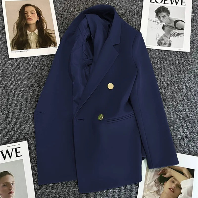 Casual Plaid Women's Suit Jacket Spring Autumn New Style Large Size Street Style Top Quality Polyester Commute Style Fashionable