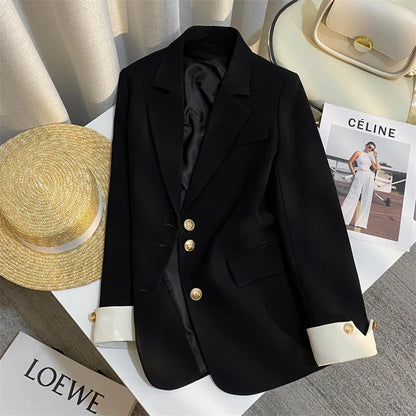 Mint Green Women Blazers 2025 Spring New Jackets Single Breasted Unique Cuff Design Notched Casual Suit Jacket Fashion Lady Coat