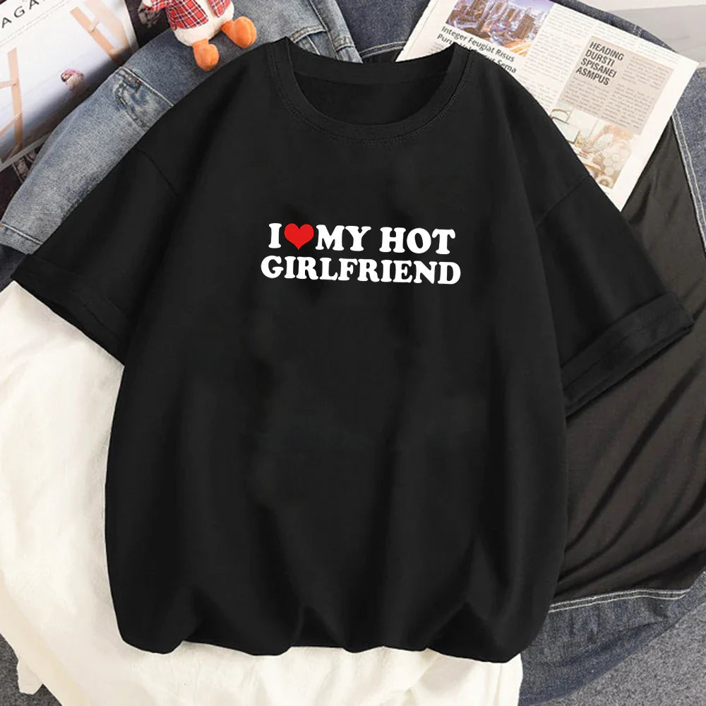 i Love My Girlfriend t shirt women manga tshirt female graphic Japanese funny clothing