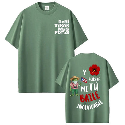 Rapper Bad Bunny Tour 2026 Graphics T-Shirt Men Women Vintage T Shirts Short-sleeved 100% Cotton Hip-hop Aesthetics T-shirts