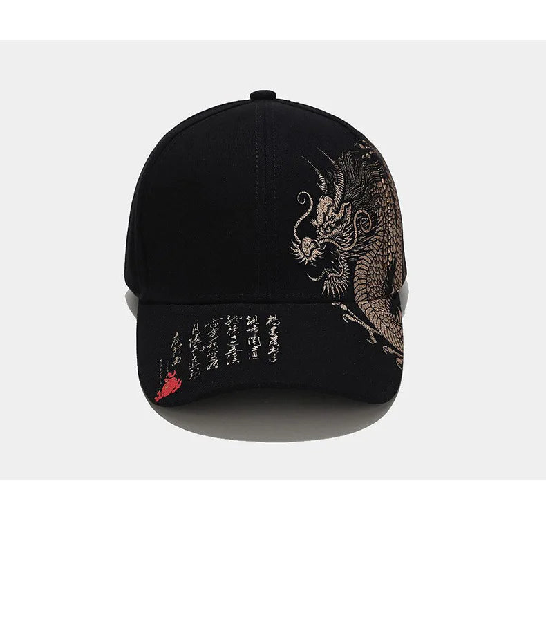 Chinese Style Dragon Pattern Baseball Hat For Men And Women, Versatile National Tide Cap, Hip Hop Hip Hop Skateboarding, Cool