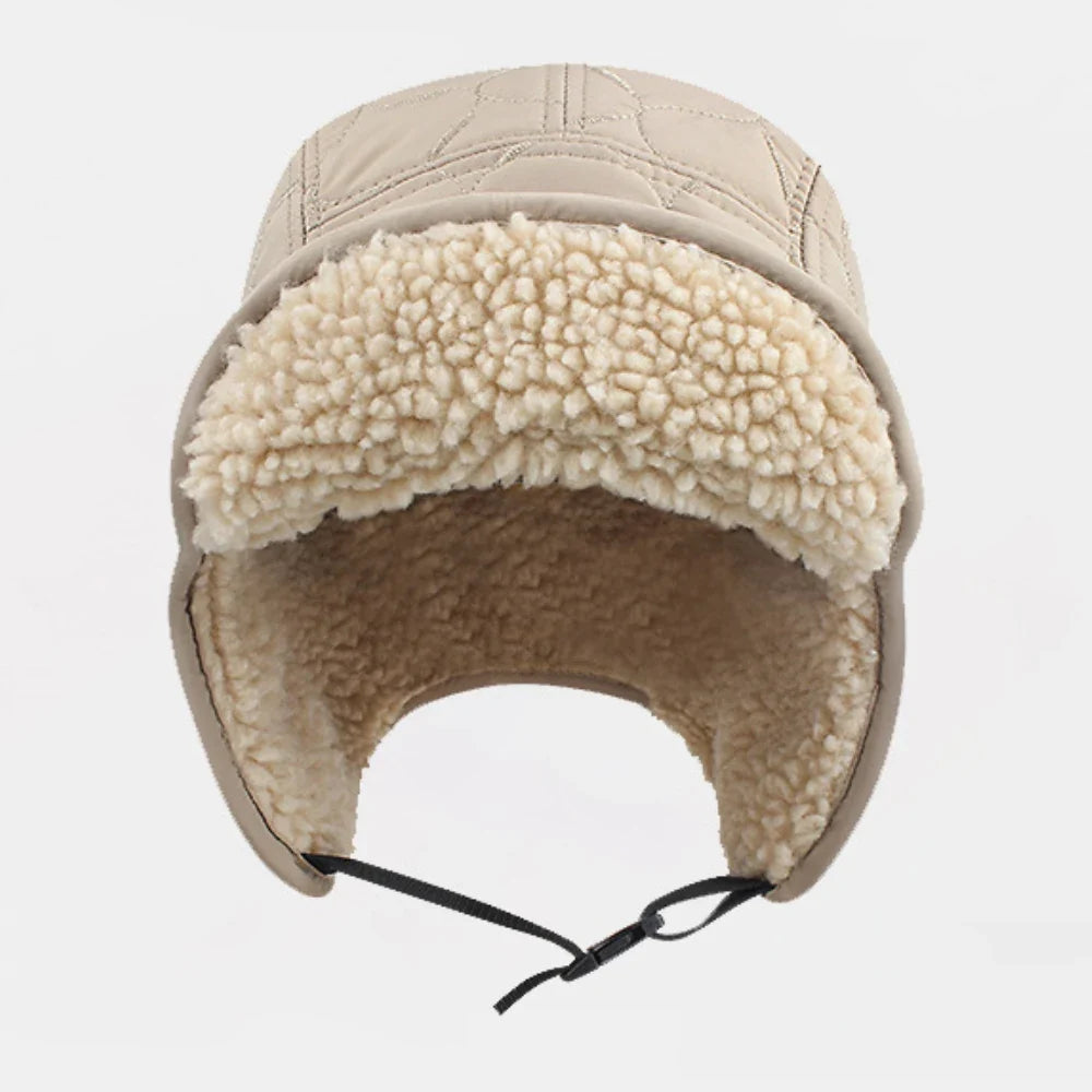 Russian Hat Thick Warm Winter Hats for Men Women Fleece Lined Trapper Bomber Hat Male Female Snow Ski Trapper Earflap Cap