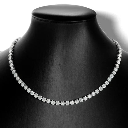 Flower Moissanite Tennis Necklaces Bracelets For Women 925 Sterling Silver Full Diamond Neck Wrist Chain With  Certificate