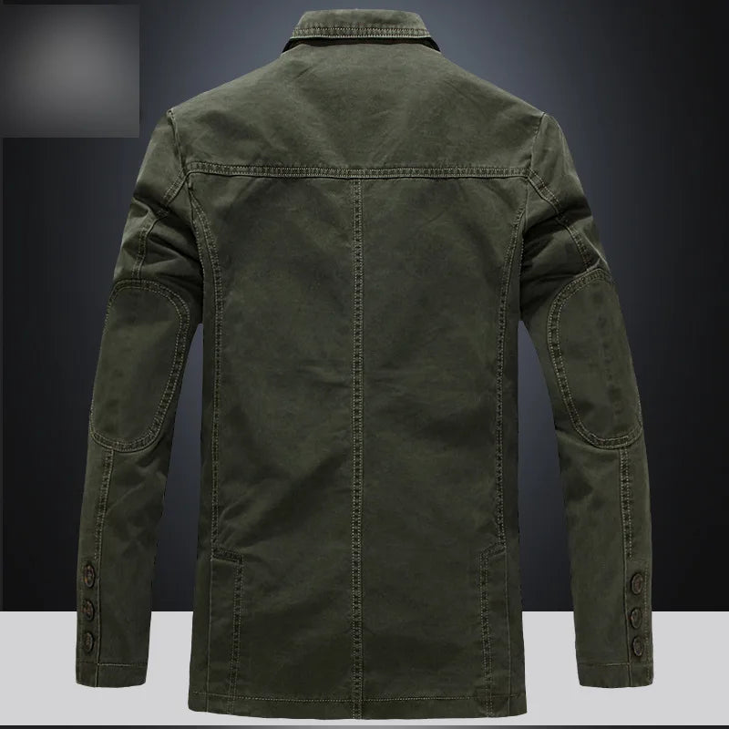 Men Blazer Middle-aged Loose Men Fashion Business British Style Casual Suit Three Button Cotton Casual Clothes Single West Coat