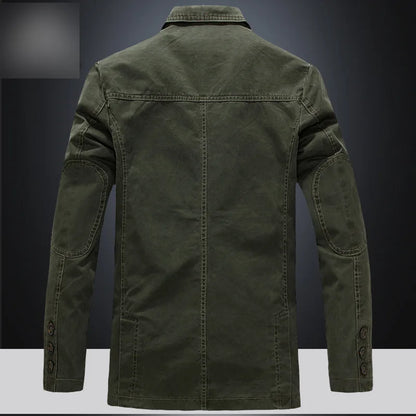 Men Blazer Middle-aged Loose Men Fashion Business British Style Casual Suit Three Button Cotton Casual Clothes Single West Coat