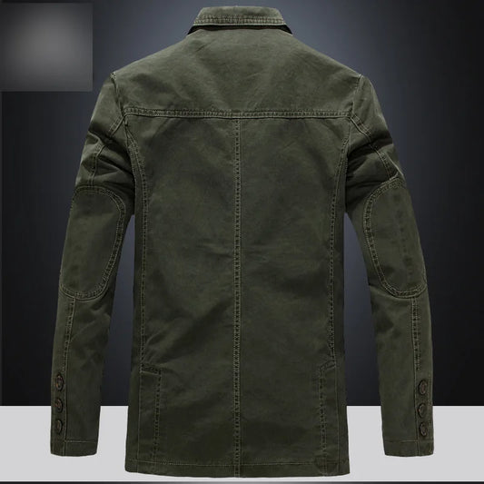 Men Blazer Middle-aged Loose Men Fashion Business British Style Casual Suit Three Button Cotton Casual Clothes Single West Coat