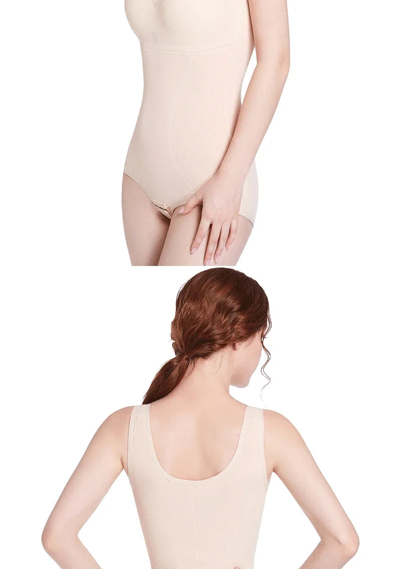 Warm Shapewear Bodysuit Women Winter Thick Thermal Abdominal Compression Body Shaper Bodysuit with bras