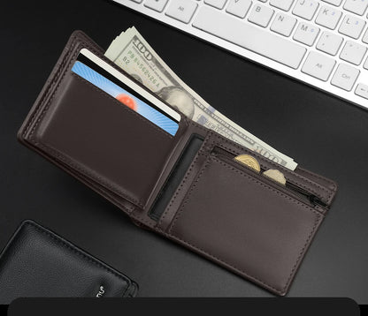 Wallets For Man	Soft PU Card Wallet RFID Coin Purse Light Card Holder As Gifts Men's Wallets Waterproof Card Bags Mini
