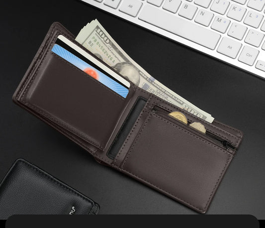 Portefeuilles pour homme Porte-cartes souple en cuir synthétique, porte-monnaie RFID, porte-cartes léger, cadeaux, portefeuilles étanches pour homme, mini porte-cartes