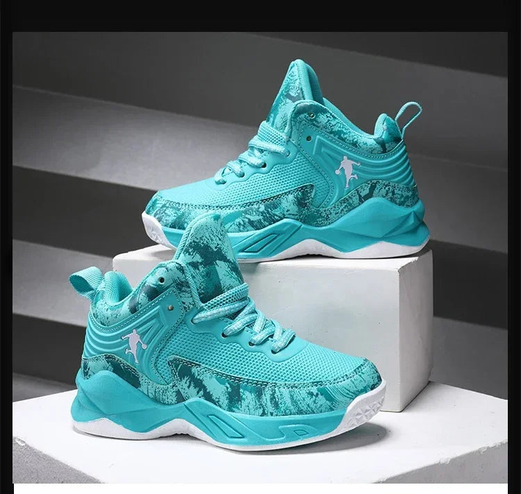 Basketball Shoes for Kids Sneakers New Boys Brand Thick Sole Non-slip Children Sports Shoes Child Boy Basket Trainer Shoes