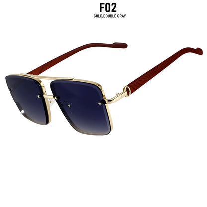 UV400 Protection Square Sunglasses Women Trendy Beach Vacation Brand Design Wooden Vintage Retro Sunglass Men Fashion Glasses