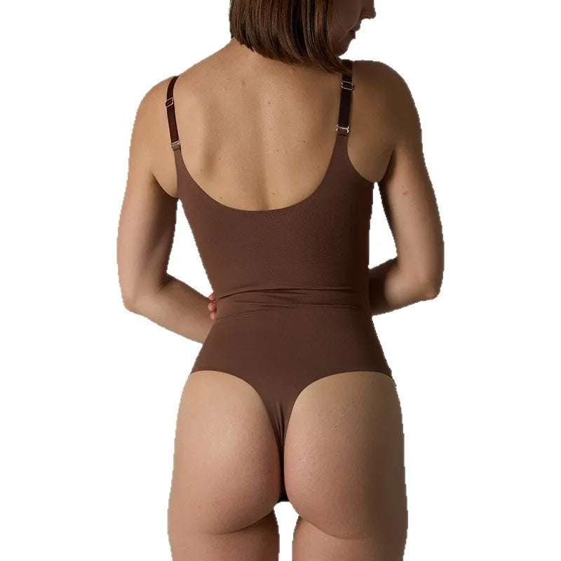 Women's Seamless V-neck Belly Open Gear Beauty Back High-strength Shapewear