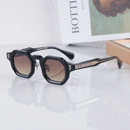 Irregulare Square Sunglasses Thick Acetate Polygon High Quality Handmade Vintage Fashion Brand Design UV400 with Case
