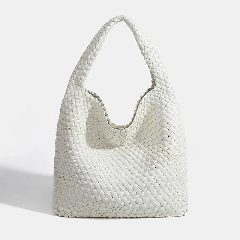 Designer Hand knitting bag PU Large women's Woven tote bag Mistress gift luxury bag original mark bags CasuaL side bag for women