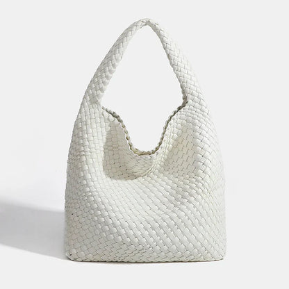 Designer Hand knitting bag PU Large women's Woven tote bag Mistress gift luxury bag original mark bags CasuaL side bag for women