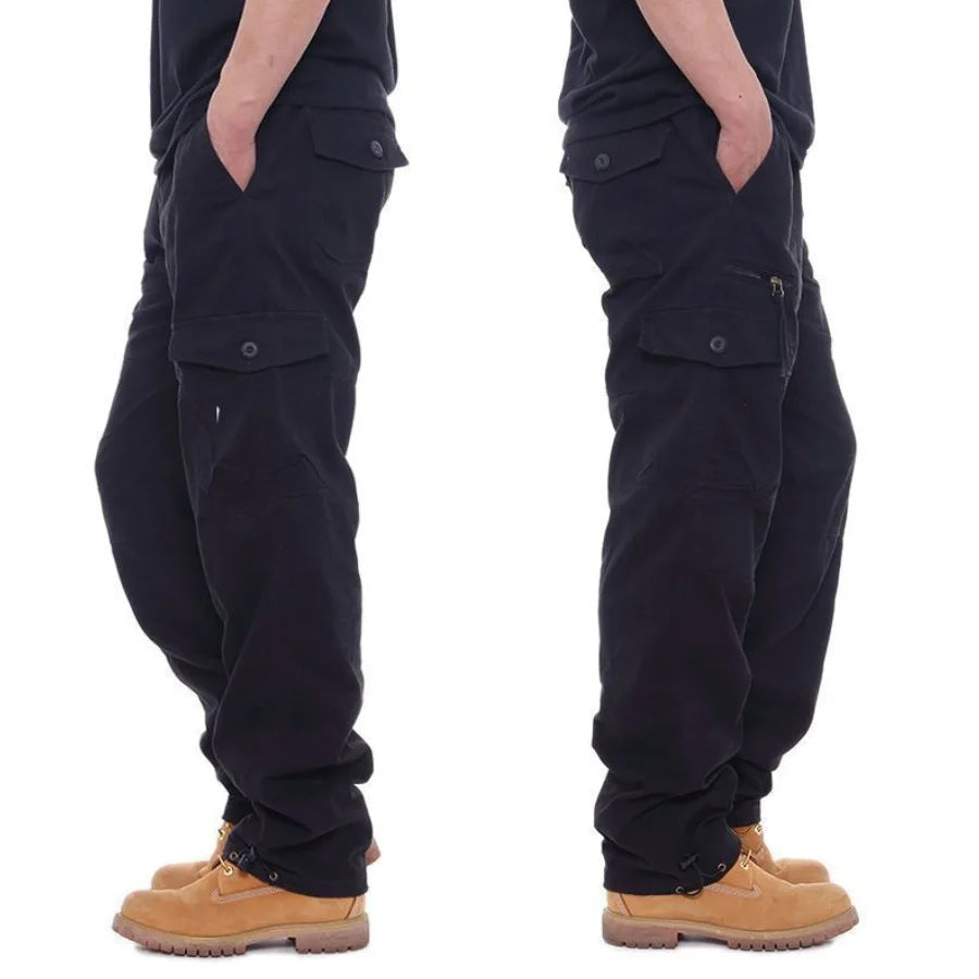 Men's Tactical Trousers Large Size Loose Casual Pants Running Overalls Men's Sweatpants Sports Hiking Outdoor Clothes Work Pants