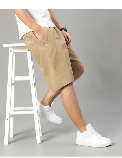 Men's Elastic Waist Casual Shorts Summer Light Weight Sweat Shorts Relaxed Fit Work Shorts Loose Casual Jogger Short