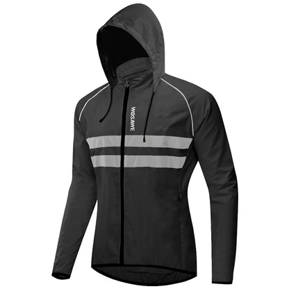 Ultralight Men's Cycling Windbreaker Reflective Jacket Windproof Water Resistant MTB Road Bicycle Long Jersey Wind Coat