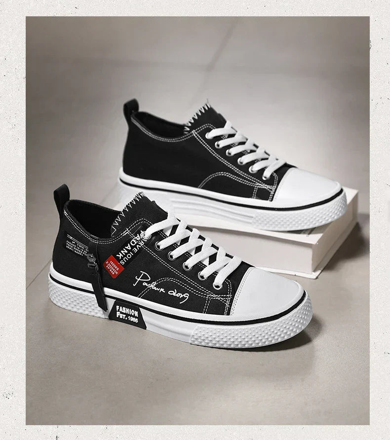 Men's plus size casual Canvas shoes summer soft-sole non-slip outdoor walking shoes fashion youth sports board shoes flat shoes