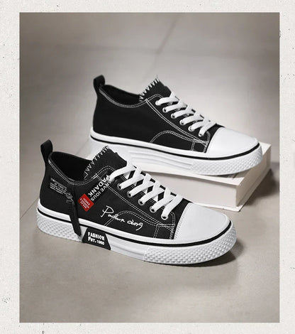 Men's plus size casual Canvas shoes summer soft-sole non-slip outdoor walking shoes fashion youth sports board shoes flat shoes