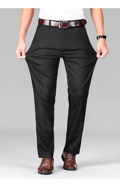 2024 Summer New Men's Business Thin Straight Casual Pants Classic Style cotton Stylish Stretch Luxury Trousers Male Brand
