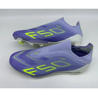 Without-lace Mens Soccer Shoes Football Shoes F50+ TF/FG Football Field Boots Comfortable Non-Slip Training Soccer Sneakers