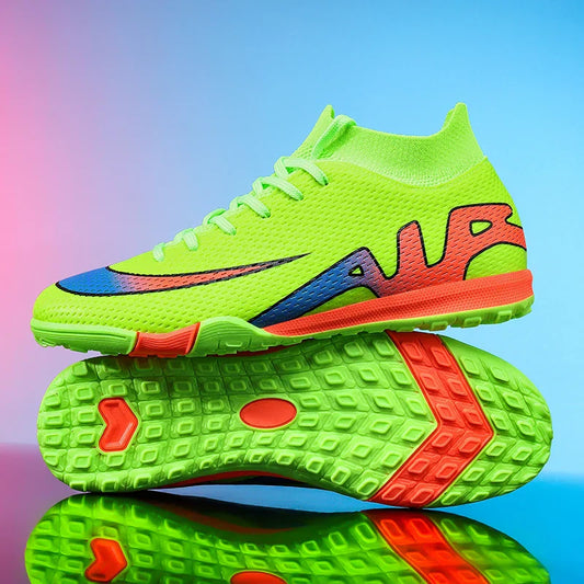 New Men Football Boots Cleats High-top Sneakers High-quality Non-Slip Indoor Soccer Shoes Futsal Grass Match Hot-selling Outdoor