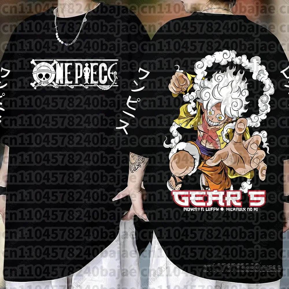 One Piece Monkey D Luffy Anime T Shirt Men Women Summer Cotton Short Sleeve Tee Cartoon Print Streetwear Casual Graphic Top 2026