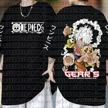 One Piece Monkey D Luffy Anime T Shirt Men Women Summer Cotton Short Sleeve Tee Cartoon Print Streetwear Casual Graphic Top 2026