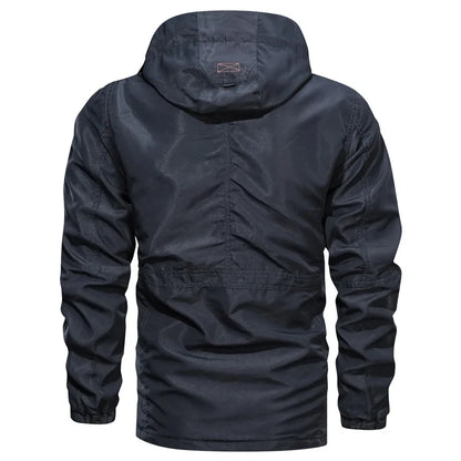 Men Outdoor Jacket Spring Autumn New Hooded Casual Jacket Men Windproof Windbreaker Coat Men Camping Lnterchange Jacket Men